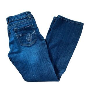 Lee Women's Sz 8 Slender Secret Lower on the Waist Mid Rise Bootcut Blue Jeans